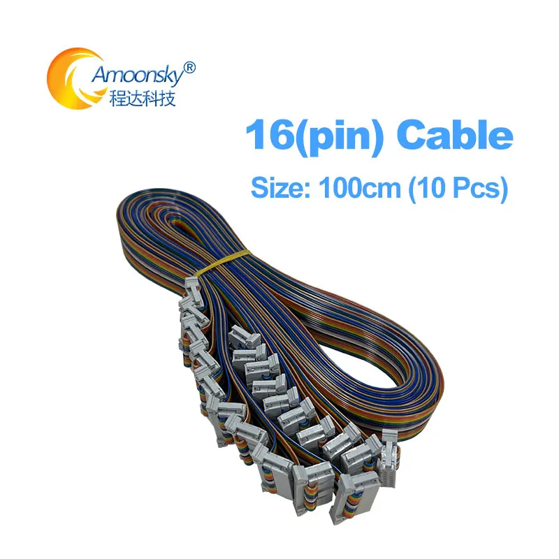 Pantalla LED 16P Cable plano de 16 pines 20cm 40cm 60cm 80cm 100cm cinta plana de cobre puro módulo LED de datos Cable receptor Cable de señal - imagen 5