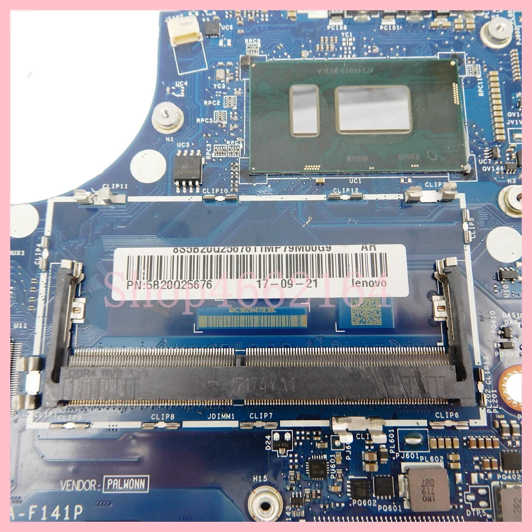 LA-F141P con i5-8250U GPU MX150-V2G placa base GPU para Lenovo Ideapad T720S-131KB placa base para ordenador portátil 100% trabajo probado - imagen 5