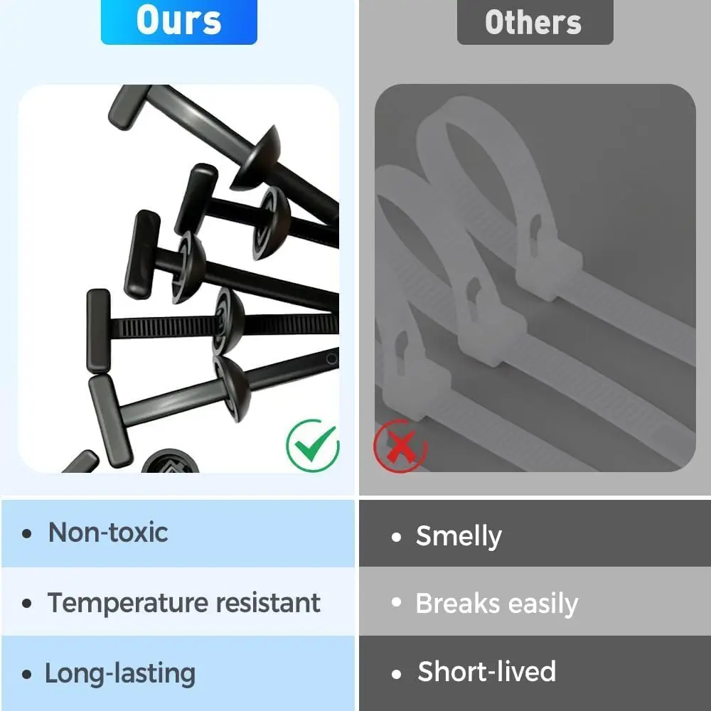 Hebilla Universal de nailon para bridas de cables, soporte de bridas de nailon autoblocante de alta resistencia, herramienta multiusos para bridas de cables de plástico, 300/1 Uds. - imagen 3