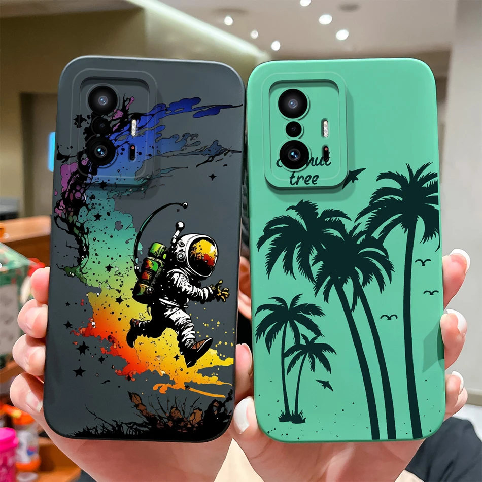 Funda de teléfono para Xiaomi 11T Pro, Fundas de gato bonitas, Funda de silicona líquida suave para Mi 11 T Pro, Funda trasera anticaída de protección completa - imagen 4