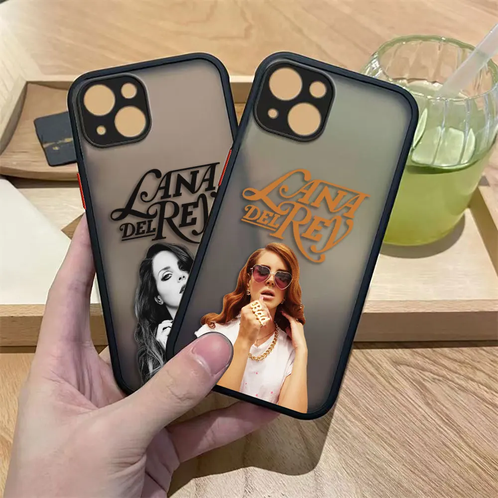 Funda de teléfono mate Singer L-Lana Del Rey para iPhone Apple 16 16E 15 11 12 13 14 Pro Max Mini SE 8 7 Plus TPU carcasa DIY - imagen 2