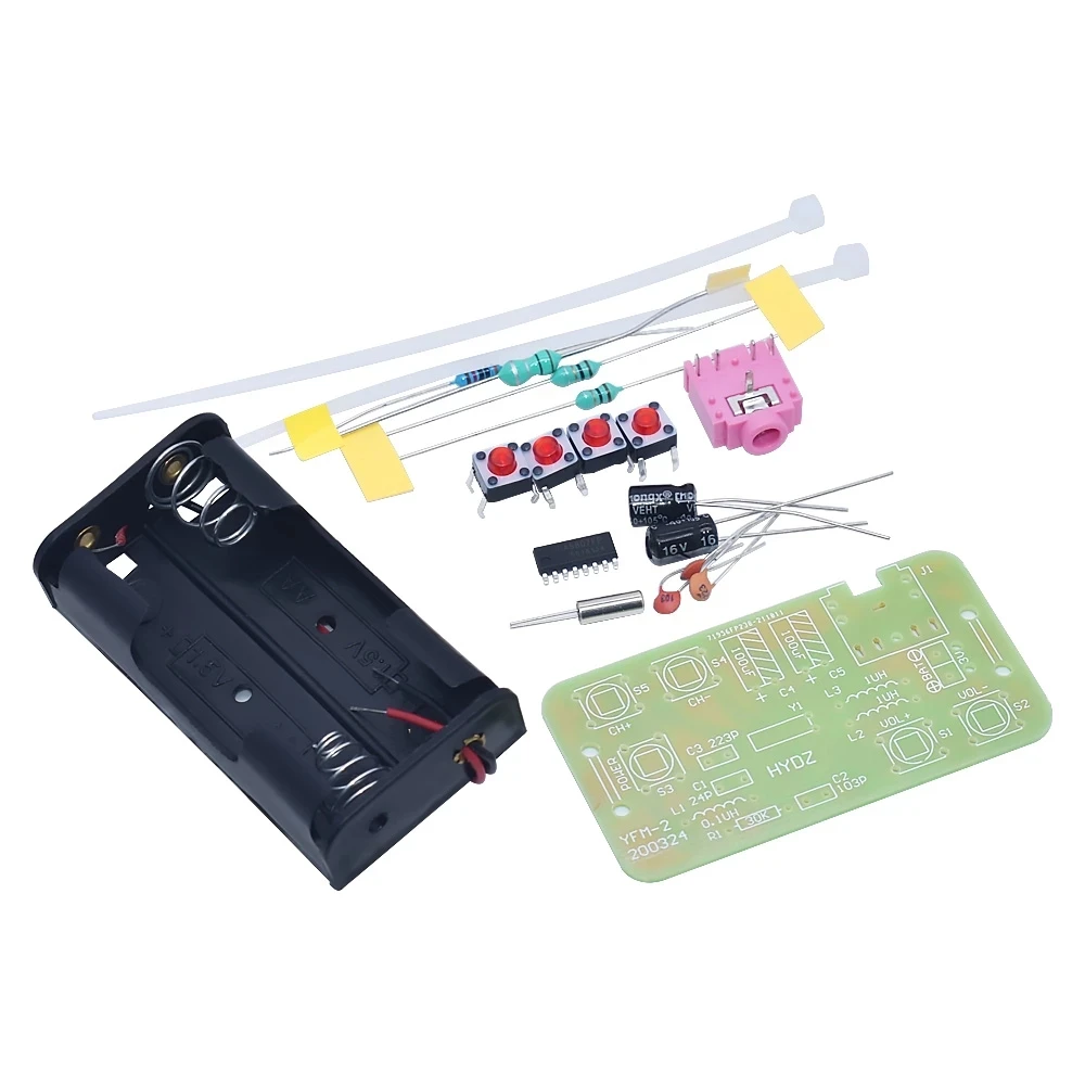 Kit de bricolaje de Radio estéreo FM, transmisor de Radio FM inalámbrico y módulo receptor, modulación de frecuencia, práctica de soldadura - imagen 3