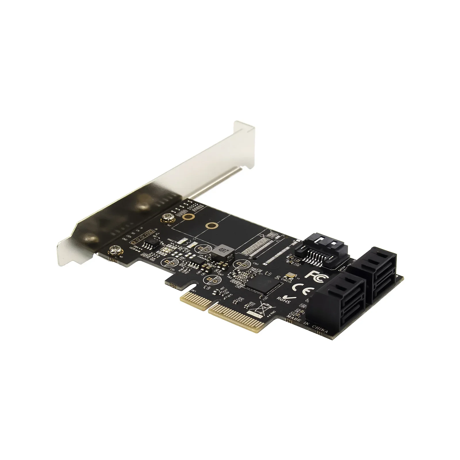 Adaptador SATA a PCIE 5 puertos PCI Express X4 X8 X16 a SATA 3,0 tarjeta de expansión de velocidad de 6 Gbp Cable de datos SATA 3,0 - imagen 5