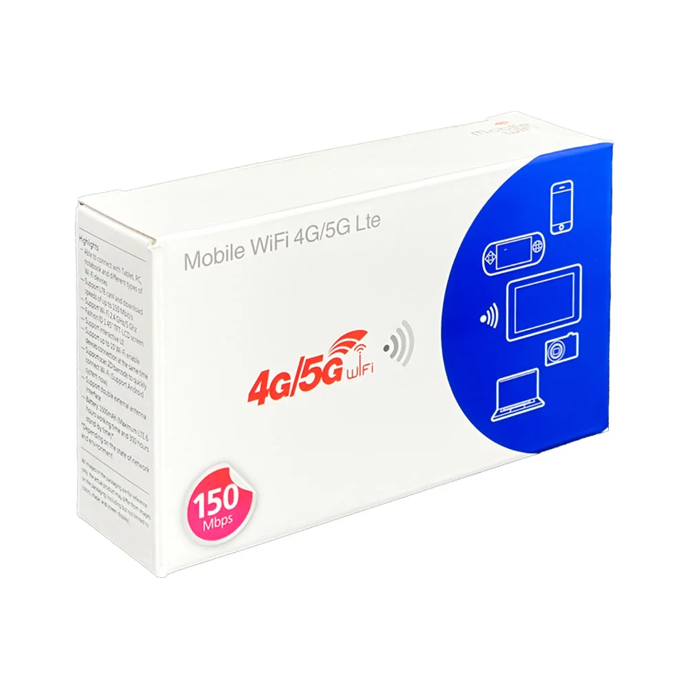 Enrutador WiFi móvil 4G LTE con ranura para tarjeta SIM, Mini punto de acceso para exteriores de 150Mbps, módem Wifi inalámbrico de 2100mAh para el hogar, oficina, RV, Camping - imagen 5