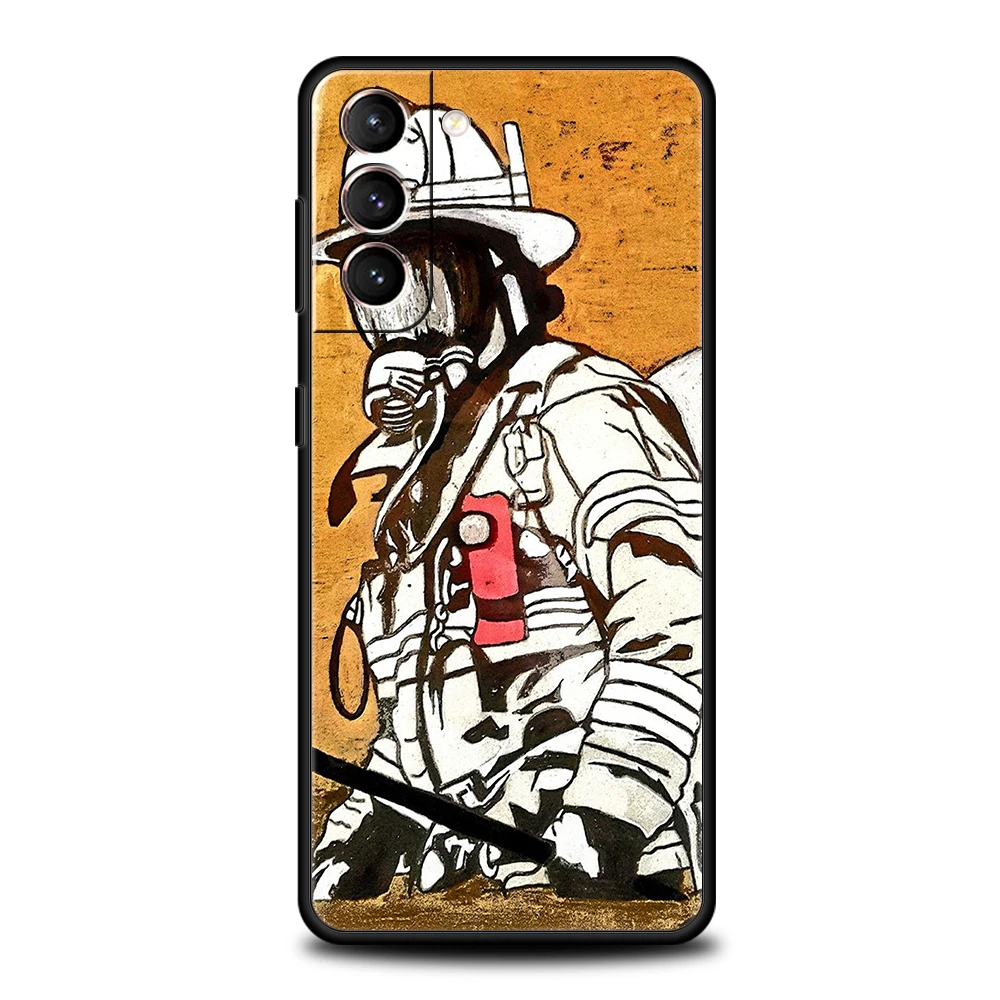 Funda de teléfono de bombero para Samsung Galaxy S25 S24 S23 S22 Ultra S20 S21 FE 5G S10 S9 Plus S10E, funda suave de TPU - imagen 2