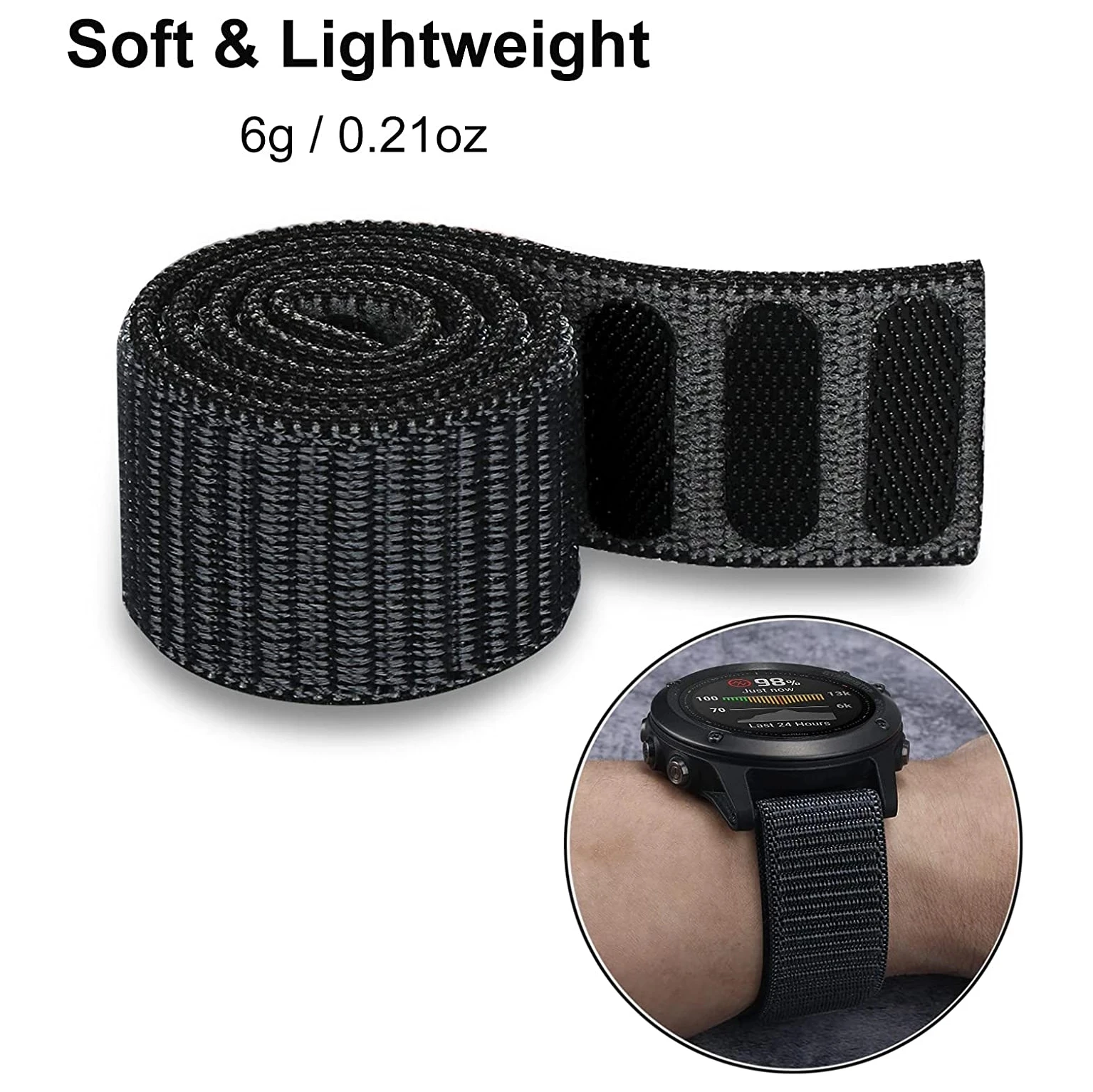 Correa de nailon de 26mm y 22mm para Garmin Enduro, correa inteligente Fenix 7 7X 6 6X Pro Fenix 5 5X Plus 3 3HR Forerunner 935 945 D2 Bravo - imagen 3