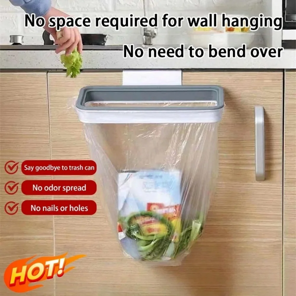 Bolsa colgante de basura multifuncional, estante de almacenamiento de basura de cocina, estropajo, soporte para estante seco, organizador de cocina, estante para platos