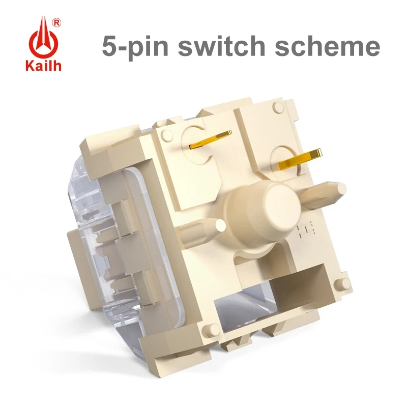 Kailh Midnight Switch Pro, interruptor MX de 5 pines, Teclado mecánico silencioso, lineal táctil - imagen 2