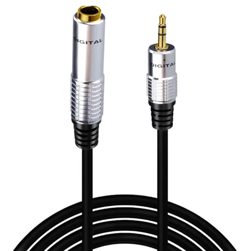 Audio Aux 6,35 mm 1/4 "hembra a 3,5 mm 1/8" macho Cable convertidor adaptador de enchufe para auriculares estéreo 20 cm - imagen 2