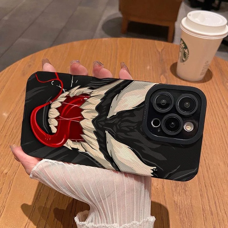 Nueva Cool Ins película venoms 3 pupila funda de teléfono de pantalla completa para iPhone 16 15 14 13 12 11 X XR Xs SE2 SE 8 7 Plus Pro Max Mini - imagen 3