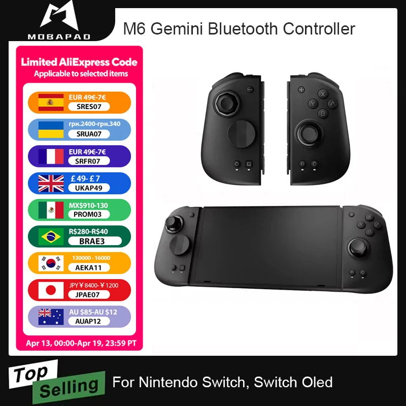 Mando Bluetooth MOBAPAD M6s Gemini para Nintendo Switch - imagen 5