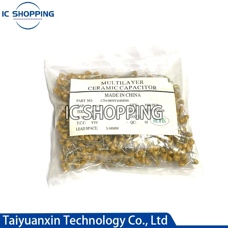 Condensador cerámico monolítico, 1000 piezas, 50V, 10PF ~ 10UF 33PF 220NF 1NF 4,7 UF 1UF 100NF 330NF 0,1 UF 102 103 104 105 106 471 473 335