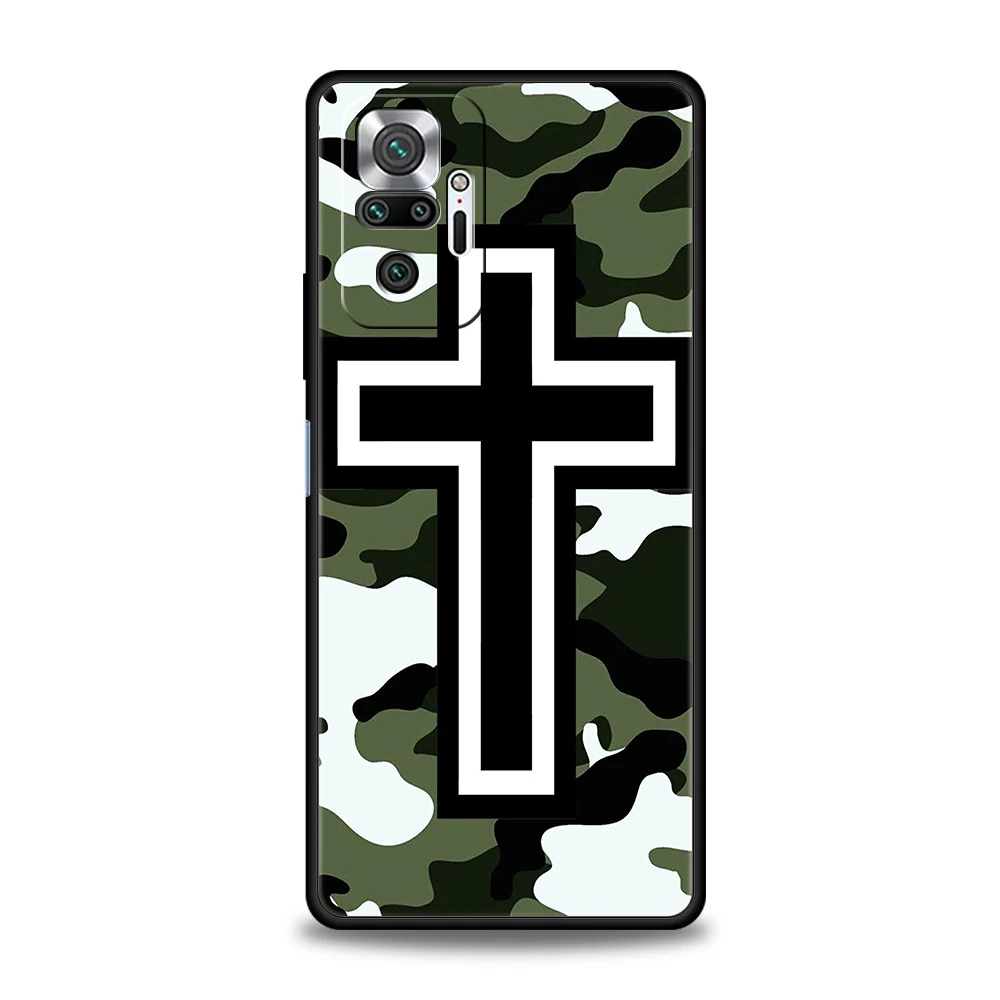 Funda de teléfono con cruz cristiana de Jesucristo de la Biblia para Xiaomi Redmi Note 14 5G 13 12 10 11 Pro Plus 4G 14C 13C 12C 10C 9C TPU - imagen 2