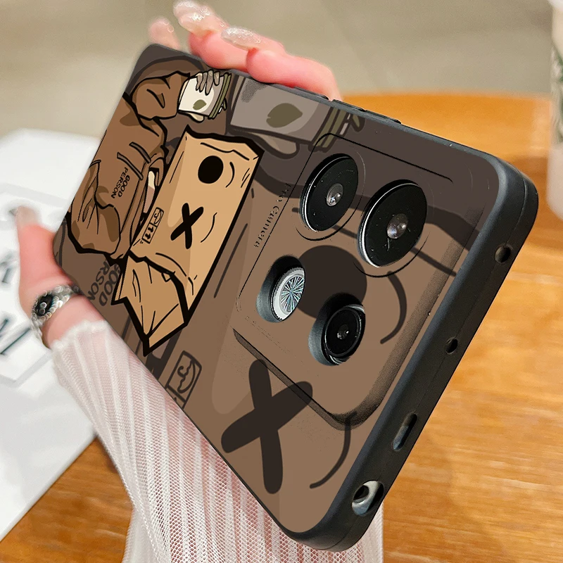 Funda de teléfono con diseño de hombre de papel para Xiaomi Mi 13 12 11 Lite 5G 14 13T 13 12T 12X Poco M6 X6 X5 X3 F5 Pro, funda de silicona a prueba de golpes