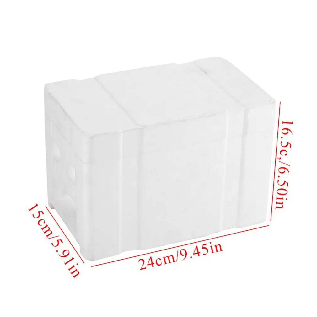 Una caja blanca con mediciones de 15 x cm