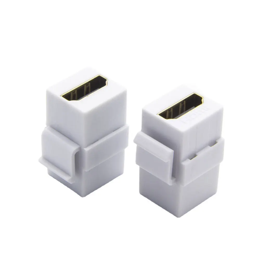 YuXi-adaptador acoplador para placa de pared, 1 piezas, recto, 180 °, Compatible con HDMI, hembra a hembra - imagen 4