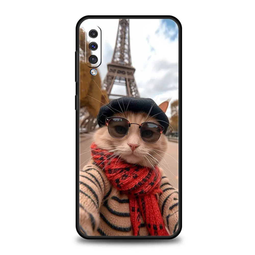Funda divertida de dibujos animados para perros y gatos, funda para Samsung A54 A52 A24 A14 A50 A70 A10 A30 A40 A20S A20E A06 A12 A22 A34 A42 A32 5G A04s A16 - imagen 5