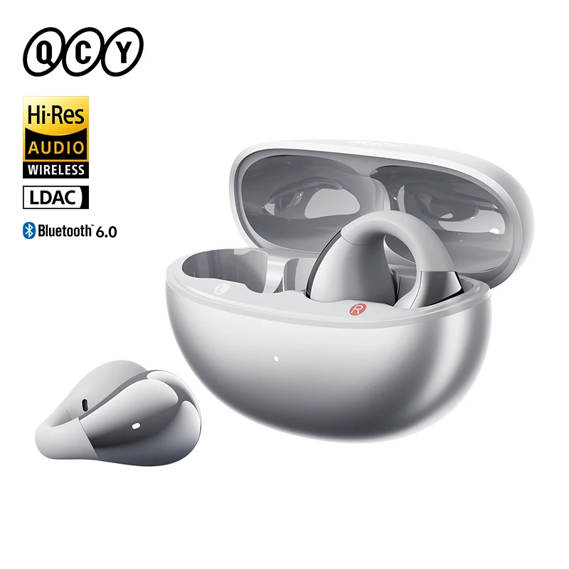 QCY Crossky C30S Auriculares inalámbricos de oído abierto de alta resolución con clip LDAC Auriculares Bluetooth 6,0 Clip en OWS Auriculares deportivos 40 horas