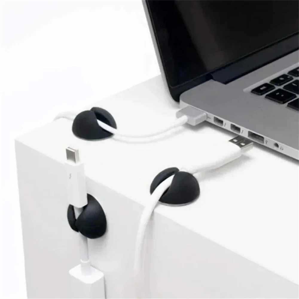 Organizador enrollador de cables de silicona de 20 piezas, Clips para cables de auriculares con carga USB, organizador de escritorio, protectores de soporte para cables en el hogar y el coche - imagen 5