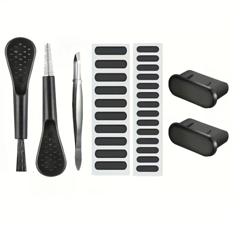 Kit de limpieza de teléfono USB-C, cepillo antipolvo para teclado, protector de altavoz, tapones antipolvo para puertos, herramientas de mantenimiento multifunción para teléfono/PC - imagen 2