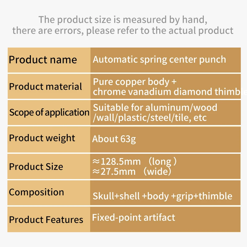 LUXIANZI-punzón central automático General, prensa de carpintería, marcador de abolladuras, Metal, madera, vidrio, azulejo, taladro, marcado, agujeros de inicio, herramientas - imagen 5