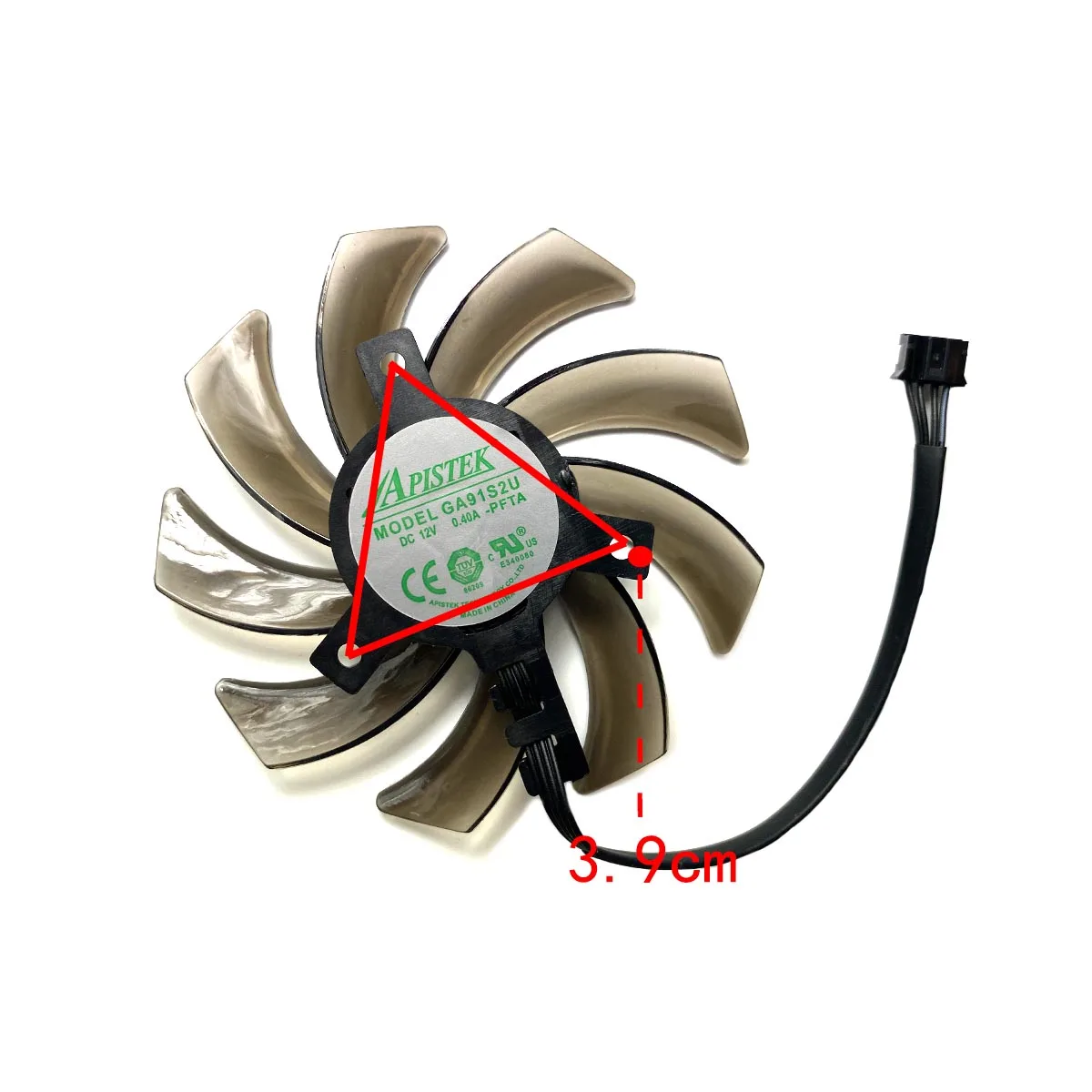 Nuevo para PALIT GeForce RTX3050 6GB StormX ventilador de repuesto para tarjeta gráfica - imagen 3