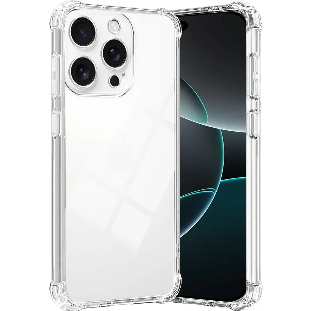 Funda de teléfono a prueba de golpes para iPhone 16 15 14 13 12 11 Pro Max 7 8 Plus SE 2020 SE2 2022, funda de silicona suave transparente - imagen 2