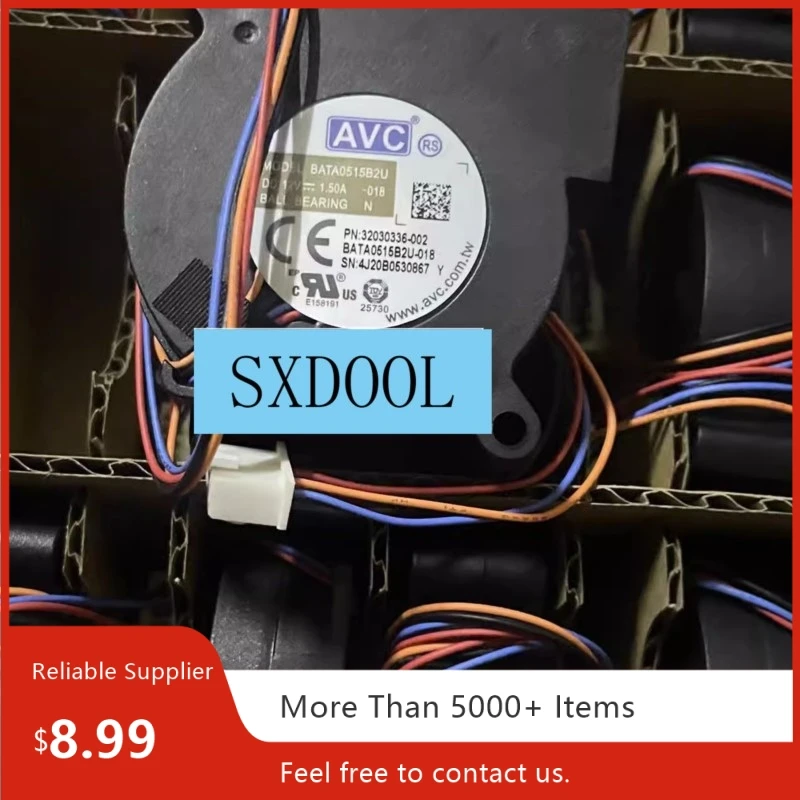 Para AVC BATA0515B2U 50x50x15mm DC 12V 1.50A ventilador de rodamiento de bolas doble de 4 cables