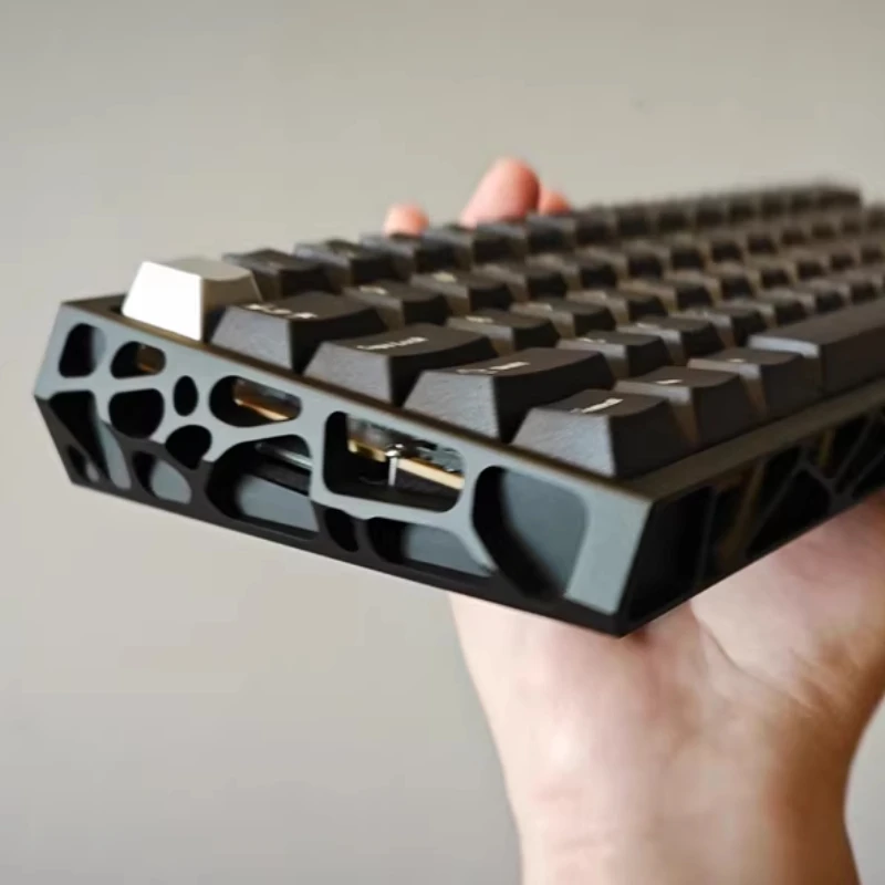 Nueva carcasa de teclado hueco Holy60 GH60, soporte de bandeja CNC de aluminio, funda para teclado mecánico personalizado, compatible con Mad60 Wooting60he Rakka