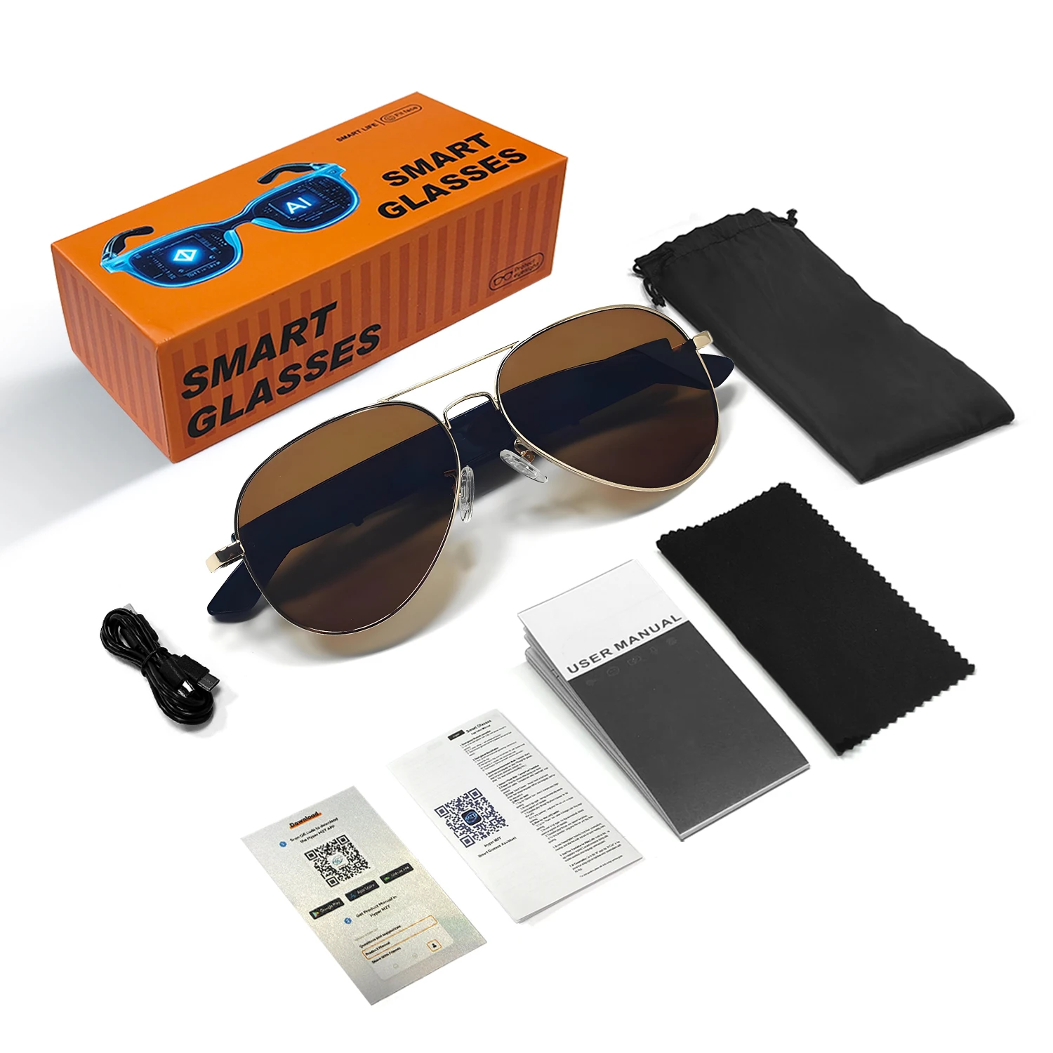 Gafas con traducción inteligente AI, asistente de voz, reproducción de música, recibir llamadas, más de 100 idiomas, gafas BT TWS para hombres y mujeres - imagen 5