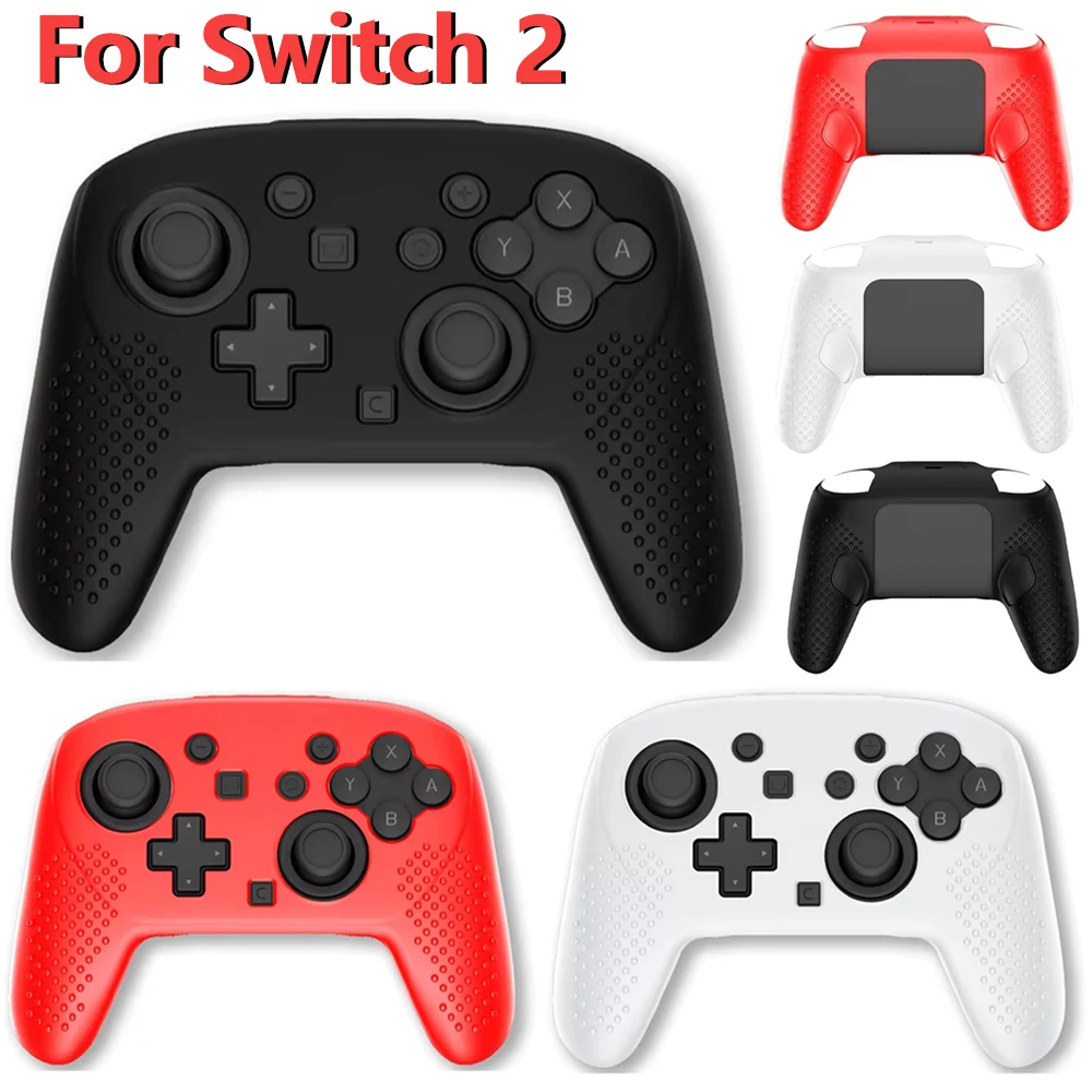 Funda de silicona para controlador NS Switch 2 Pro, funda protectora antideslizante con agarre de carcasa suave para accesorios NS 2