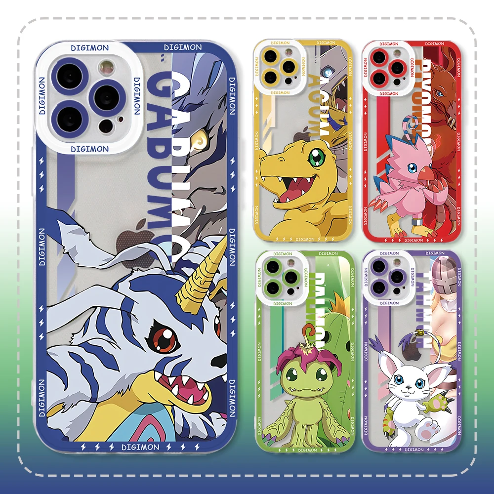 Funda de teléfono Anime Digimon Adventure para Samsung Galaxy A71, A55, A54, A53, A52, A51, A34, A33, A32, A23, A14, A13, A12, 4G, 5G, Capa transparente