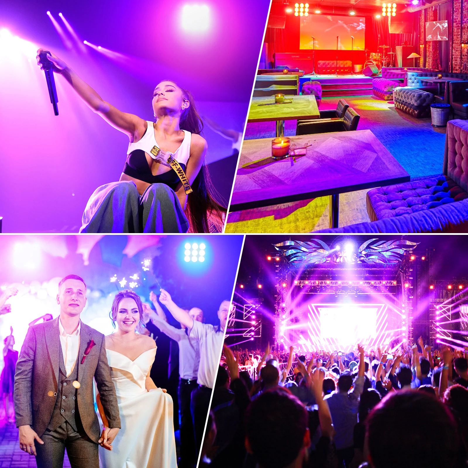 U'King-luces Par de matriz COB de 9 ojos, 9x12W, LED RGBW, luces de escenario DMX, luces de fiesta para DJ, concierto, fiesta, boda, club nocturno, baile - imagen 4