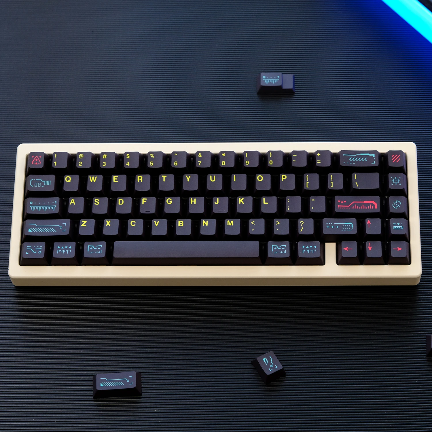 Juego de teclas PBT GMK Awaken, perfil Cherry, sublimación de tinte de 5 lados, teclas clon GMK para teclado mecánico Cherry MX Switch