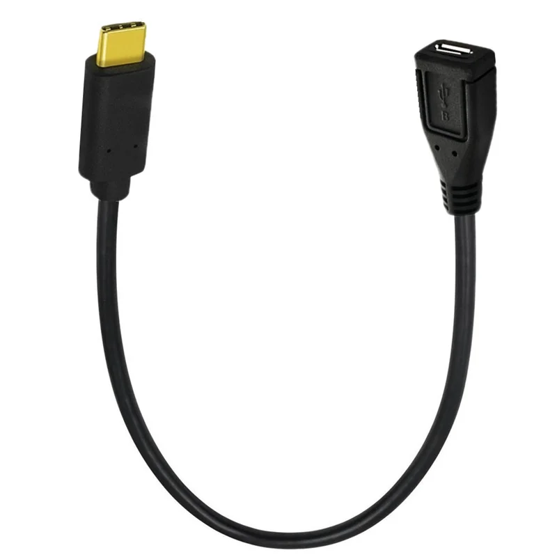 Cable en ángulo de 90 grados izquierdo/derecho/arriba/abajo/en forma de U USB3.1 tipo C macho a Micro USB 2,0 5P hembra Cable en ángulo de datos 25cm - imagen 5