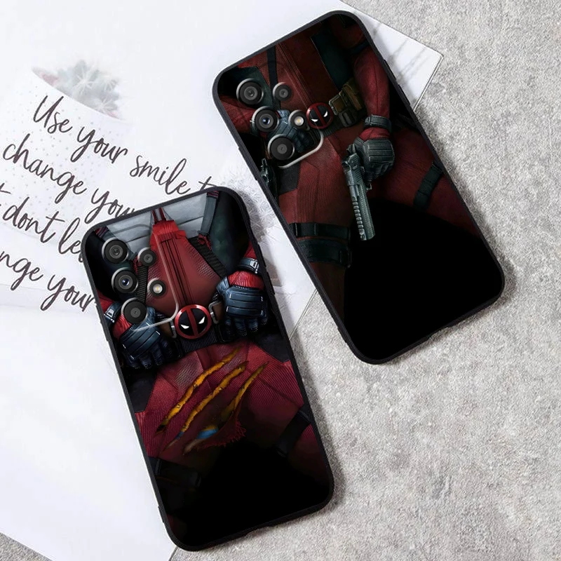 Marvel Lobezno Deadpool Love para Samsung, A53, A52, A33, A32, A51, A71, A21S, A13, A73, A55, A22, A23, A35, A72, A54, A12, 5G, negro, TPU - imagen 3