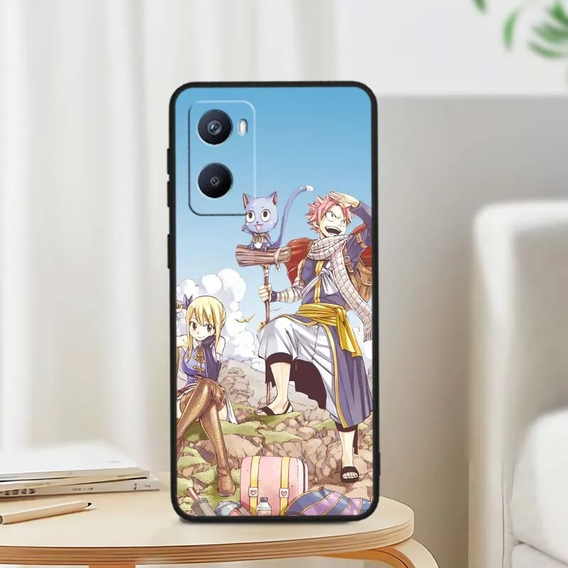 Fairy Tail Anime para OPPO Reno 12 11 F 10 8 7 6 5 4 Z T Lite Plus Pro 4G 5G funda de teléfono negra - imagen 3