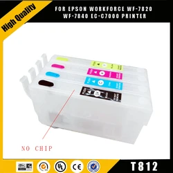 Cartucho tinta recargable T812 812XL sin chip para Epson WF-3820/4820
