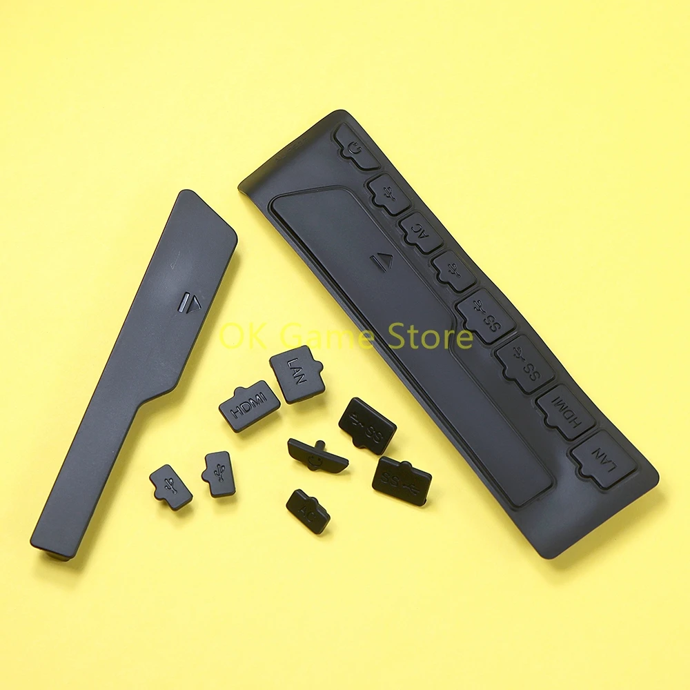 1 Juego de tapón antipolvo de goma 9 en 1 para Playstation5 PS5 Slim Pro DVD Drive Edition consola USB HDMI tapón antipolvo de silicona pieza de reparación - imagen 4