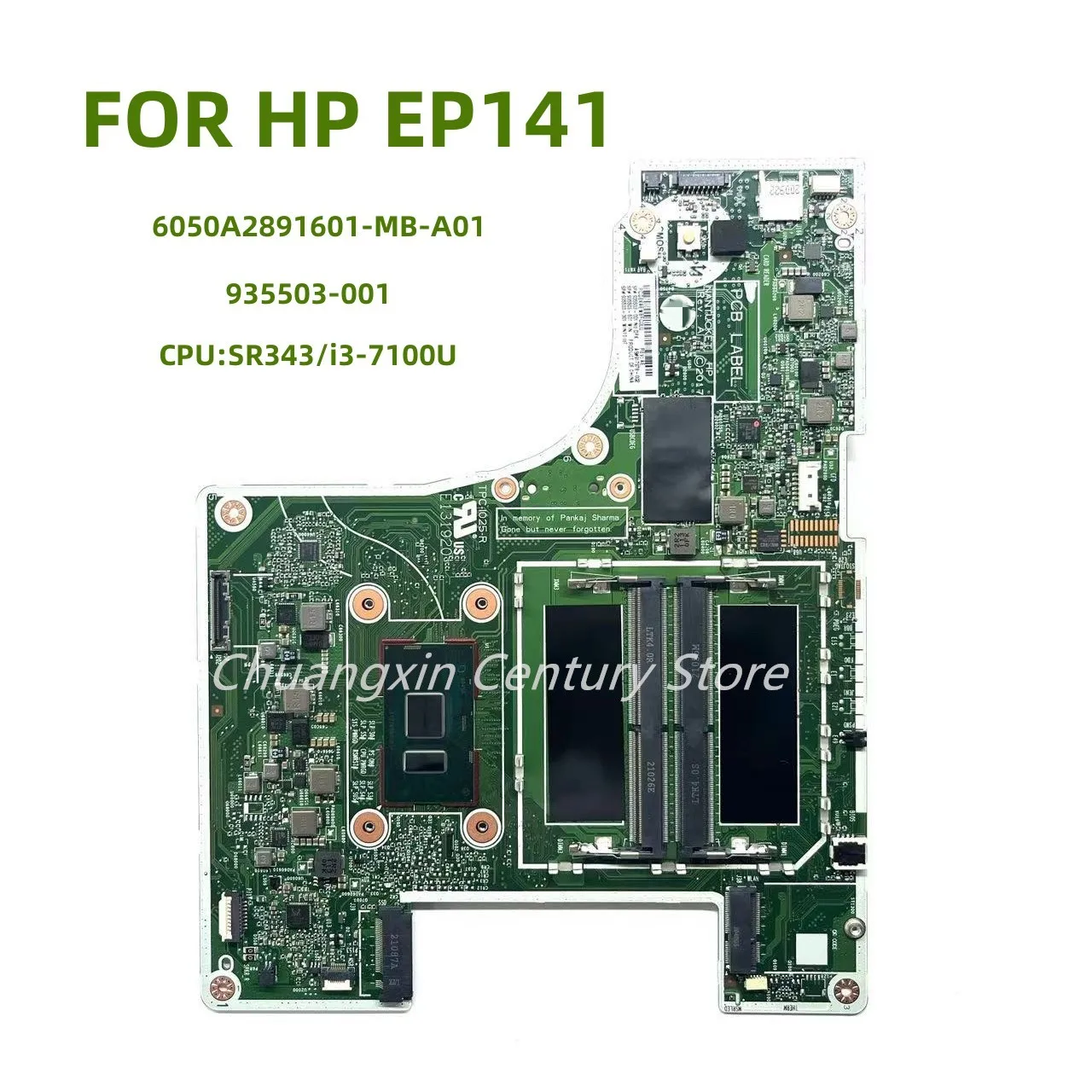 6050A 2891601 -Placa base MB-A01 para portátil HP EP141 con CPU I3 I5-7th 100% probado OK antes del envío - imagen 2