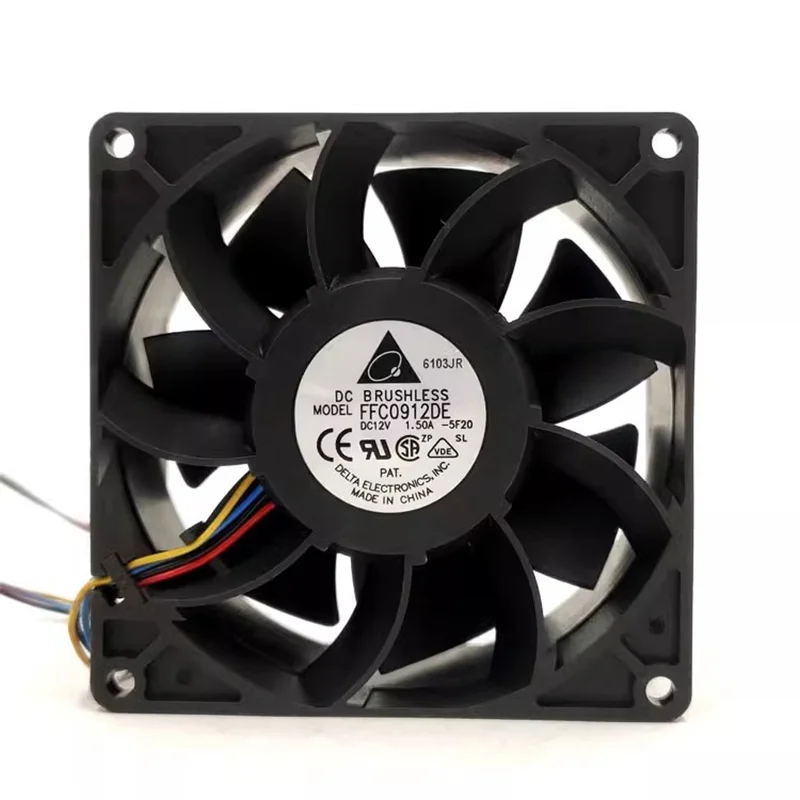 Ventilador de refrigeración Original FFC0912DE, servidor de gran volumen de aire, 9cm, 9038, 12V, 1.50A, pwm - imagen 4