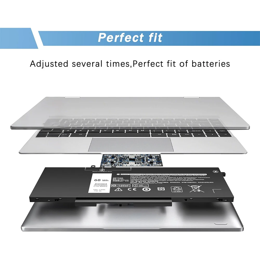 Batería de 68WH GJKNX para Dell Latitude 5480 5580 5280 5288 5290 5488 5490 5491 5495 5590 5591 E5480 E5490 E5480 E5490 E5590 E5480 E5490 E5590 E5590 precisión 15 3520 3530 DY9NT 0DY9NT GD1JP 0GD1JP 5YHR4 451-BBZG - imagen 4