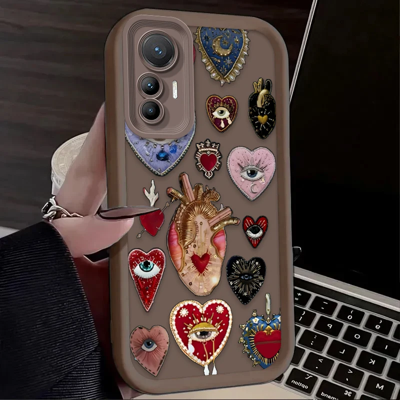 Funda Evil Eye Art Love Heart para Xiaomi Poco X7 X6 X5 X3 NFC F7 F6 F5 F3 M7 M6 Pro 4G 5G Mi 12 11 Lite NE 5G 13T 12T 11T 14T Pro - imagen 5
