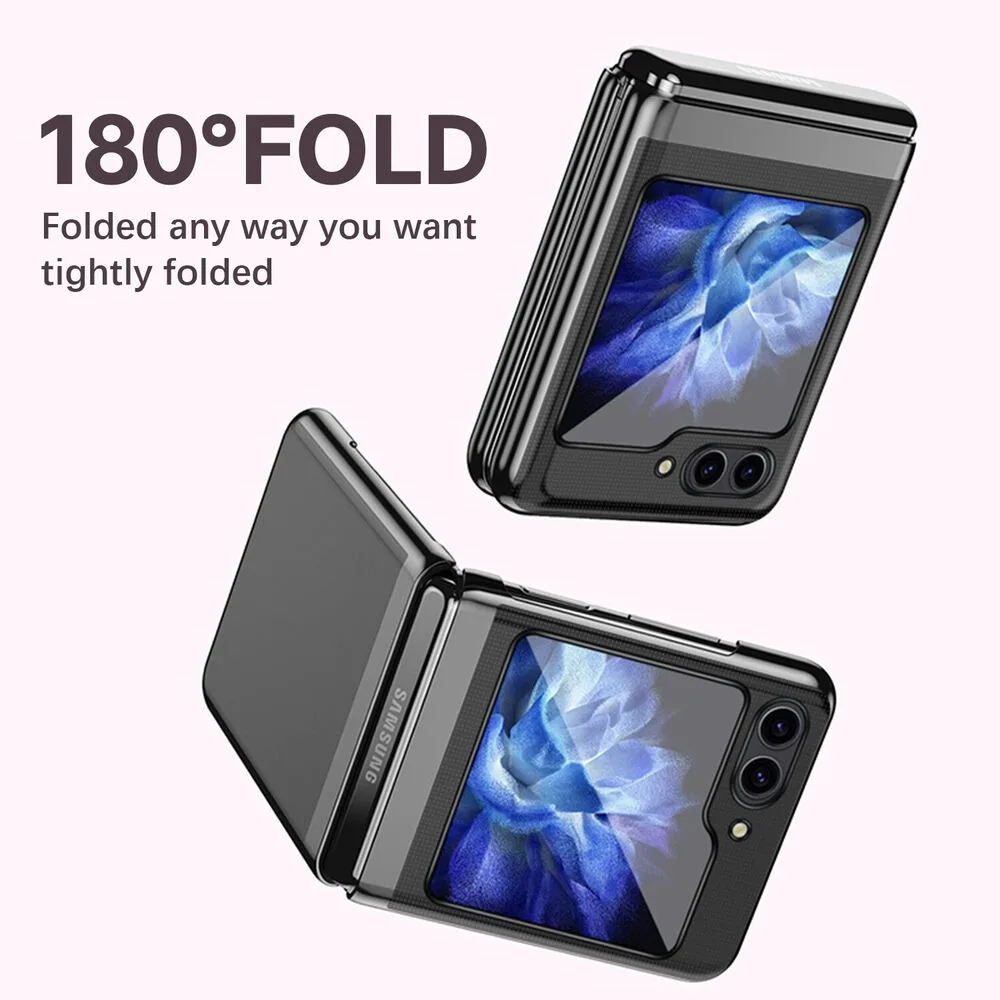 Funda transparente con parachoques chapado para Samsung Galaxy Z Flip 7 Z Flip7 FE, funda protectora ligera a prueba de golpes, Fundas Capa - imagen 2