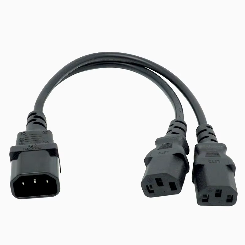 Cable Divisor C14 Macho a Doble C13 Hembra – 30 cm