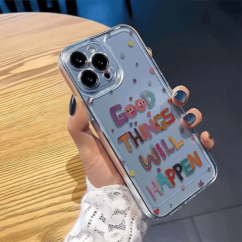 Funda Good Things Happen para iPhone 17 16 15 14 13 Pro Max 12Mini 11Pro XR 7 8 Plus SE funda suave a prueba de golpes - imagen 4
