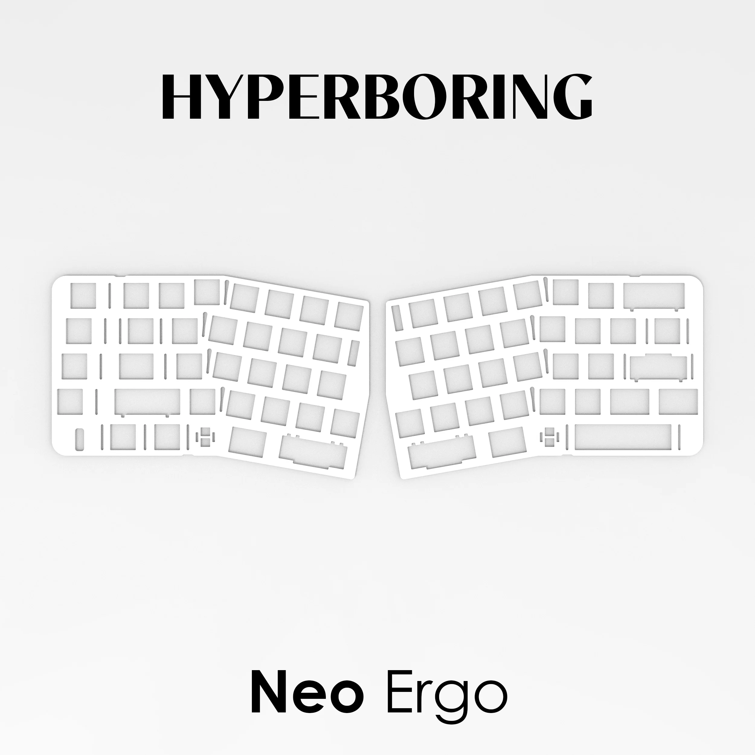 Keebox-Kit de teclado de placa de posicionamiento de carbono NEO Ergo PC PP POM FR4 ALU, teclado montado en PCB, placa DIY, regalos, nuevo - imagen 5