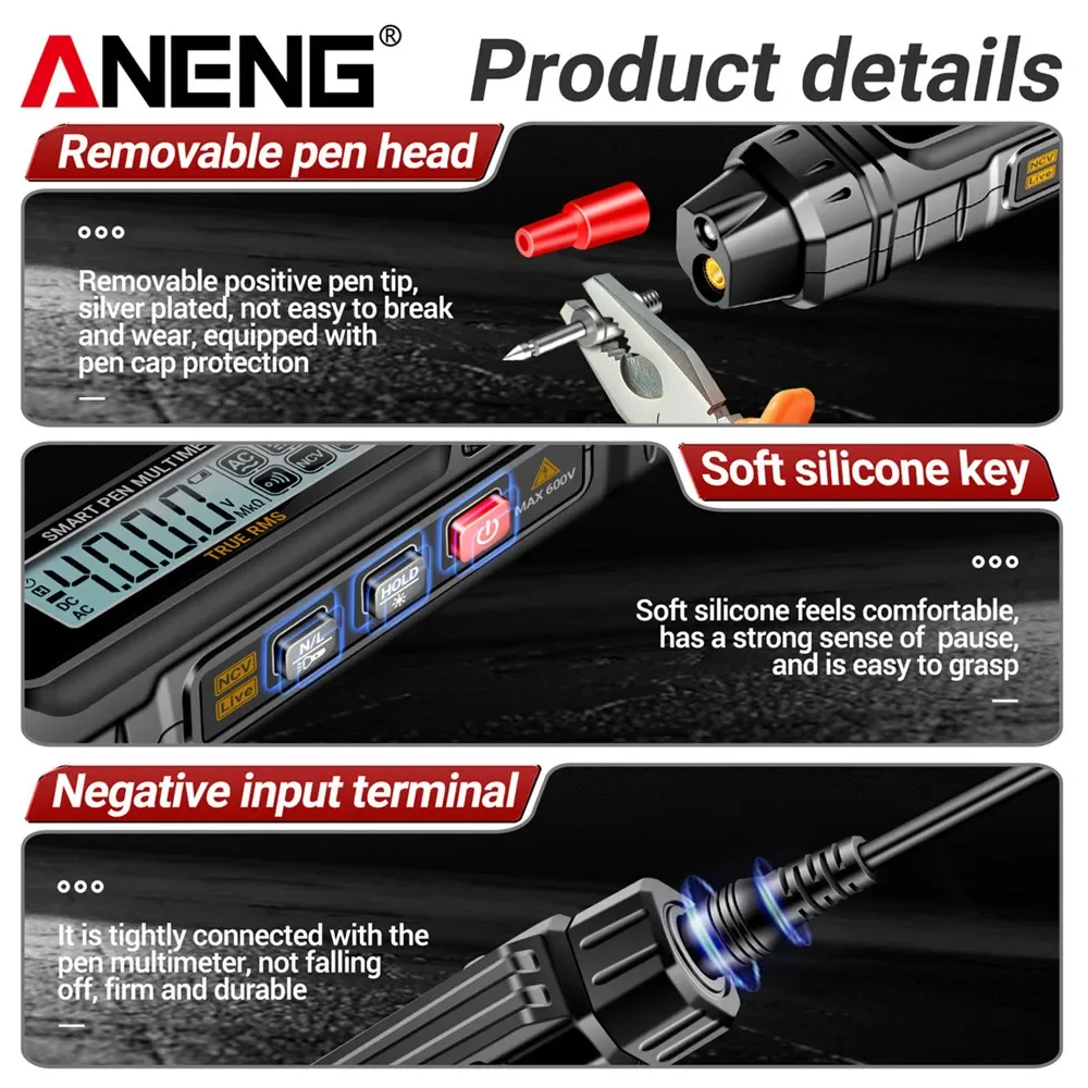 ANENG A3005 – Multímetro Digital con Medición de Corriente y Voltaje - imagen 4