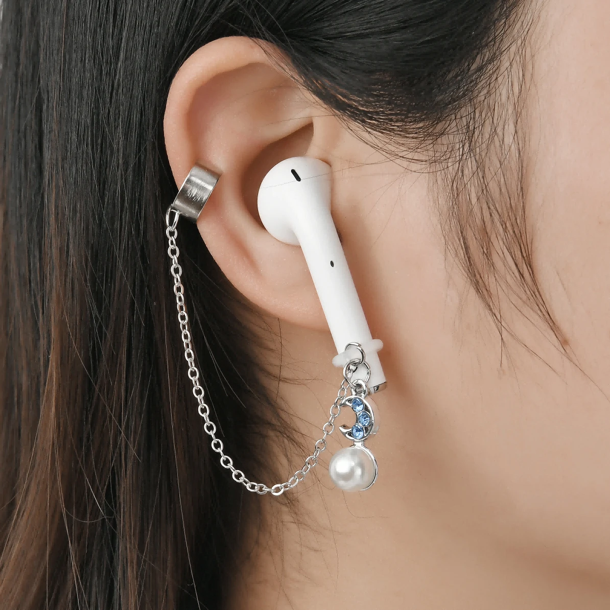 Gancho para pendientes antipérdida para Airpods, Clip para auriculares, correa, gancho para la oreja, soporte para Airpod, pendientes, cadena colgante - imagen 5