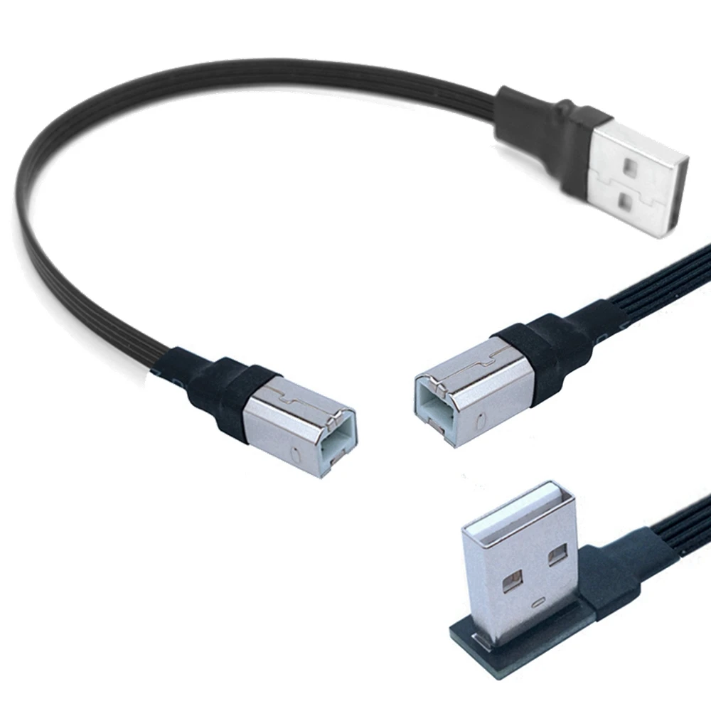 Escáner de impresora de ángulo, cable de ángulo BM de 2,0 CM, 5cm-3M, USB 100 A macho arriba, abajo, derecha e izquierda A USB B macho tipo B BM, Cable de 90 grados - imagen 3